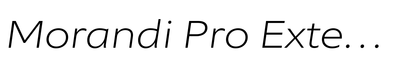 Morandi Pro Extended UltraLight Italic